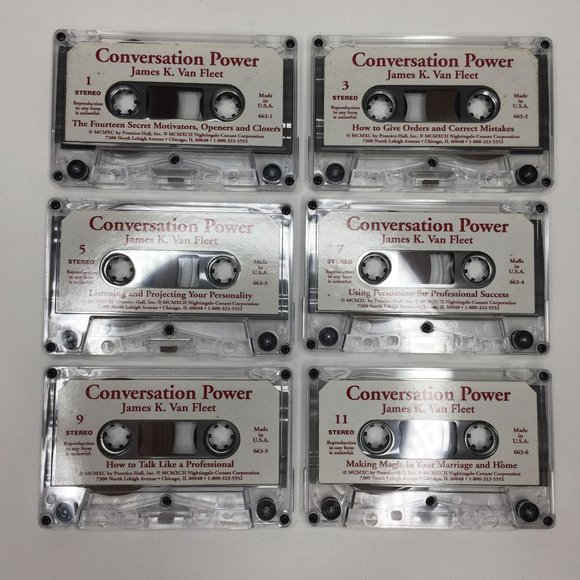 Nightingale Conant Conversation Power James K. Van Fleet 6 Cassettes Audio Tapes - Picture 4 of 7